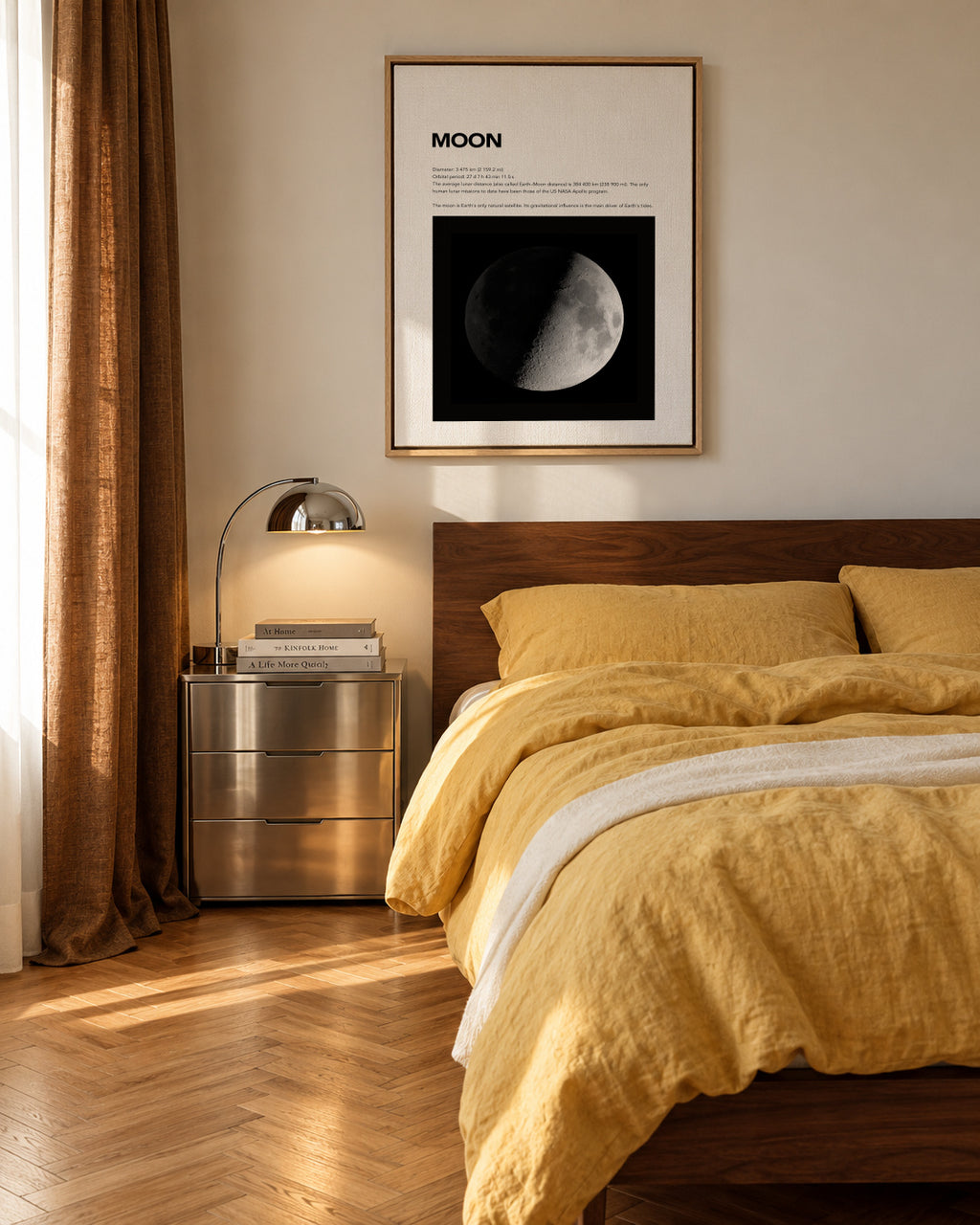 Moon - Framed canvas in an interior