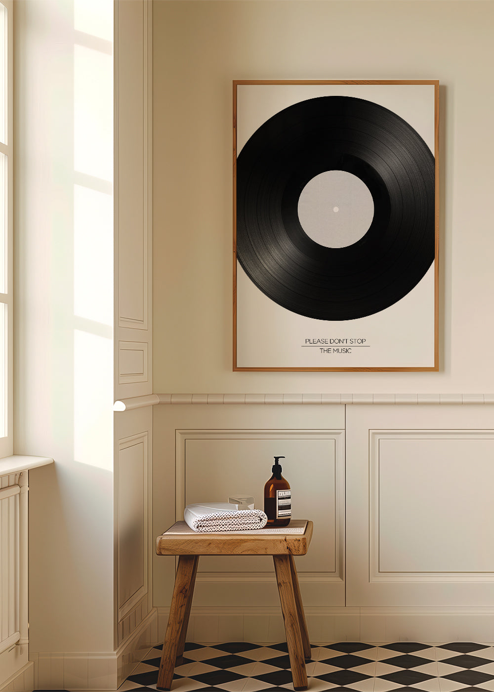 Vinyl photograph with typographic text | Wall art, framed prints