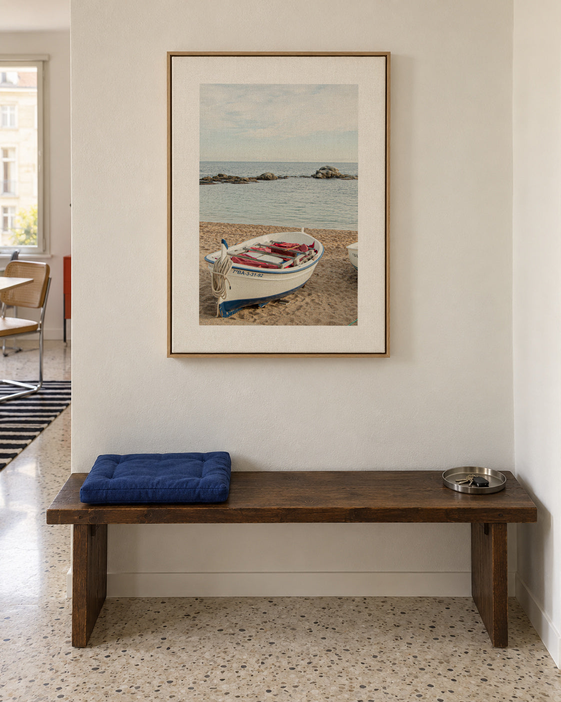 Costa Brava III - Framed canvas in an interior