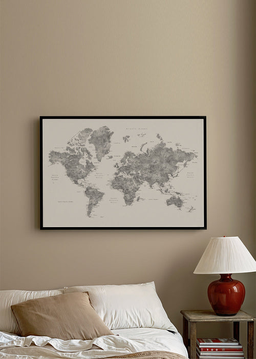Jimmy detailed world map with cities