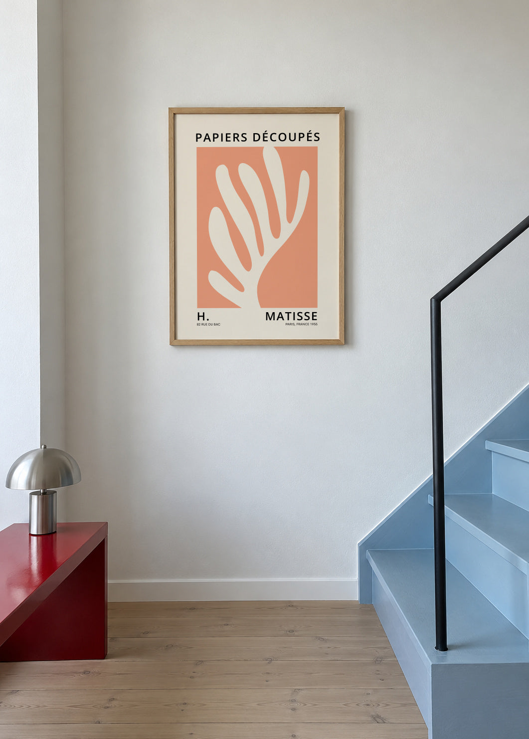 Henri Matisse ORANGE papiers découpés I - Framed poster in an interior