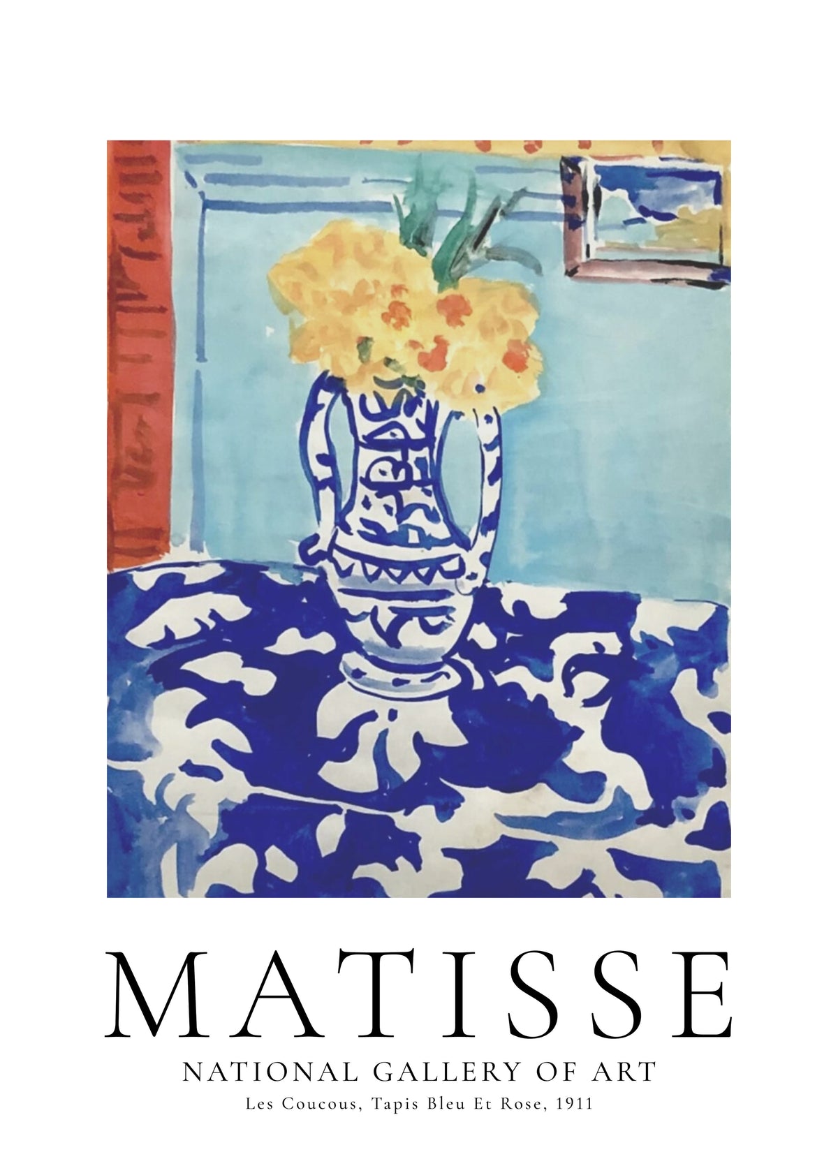 Henri Matisse Les Coucous, Tapis Bleu Et Rose, 1911 - Unframed art print