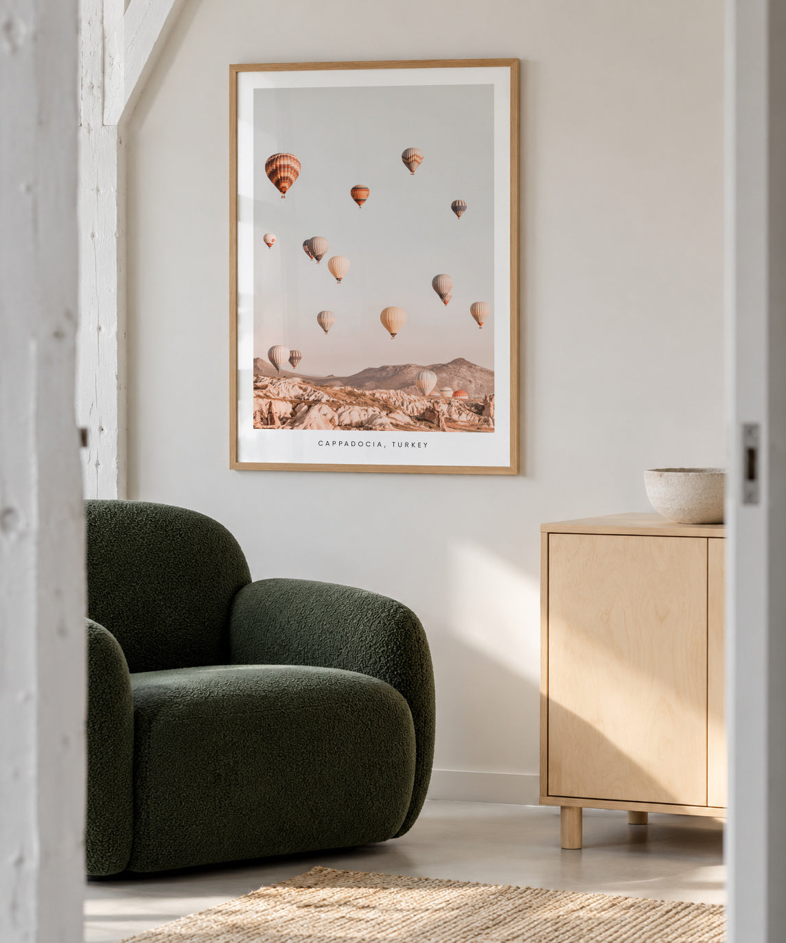 CAPPADOCIA, TURKEY - Framed poster in an interior
