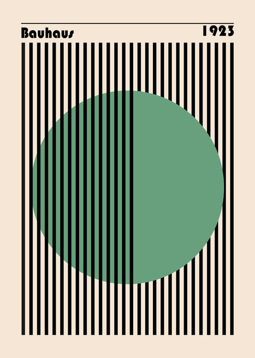 Bauhaus Green Circle - Unframed art print