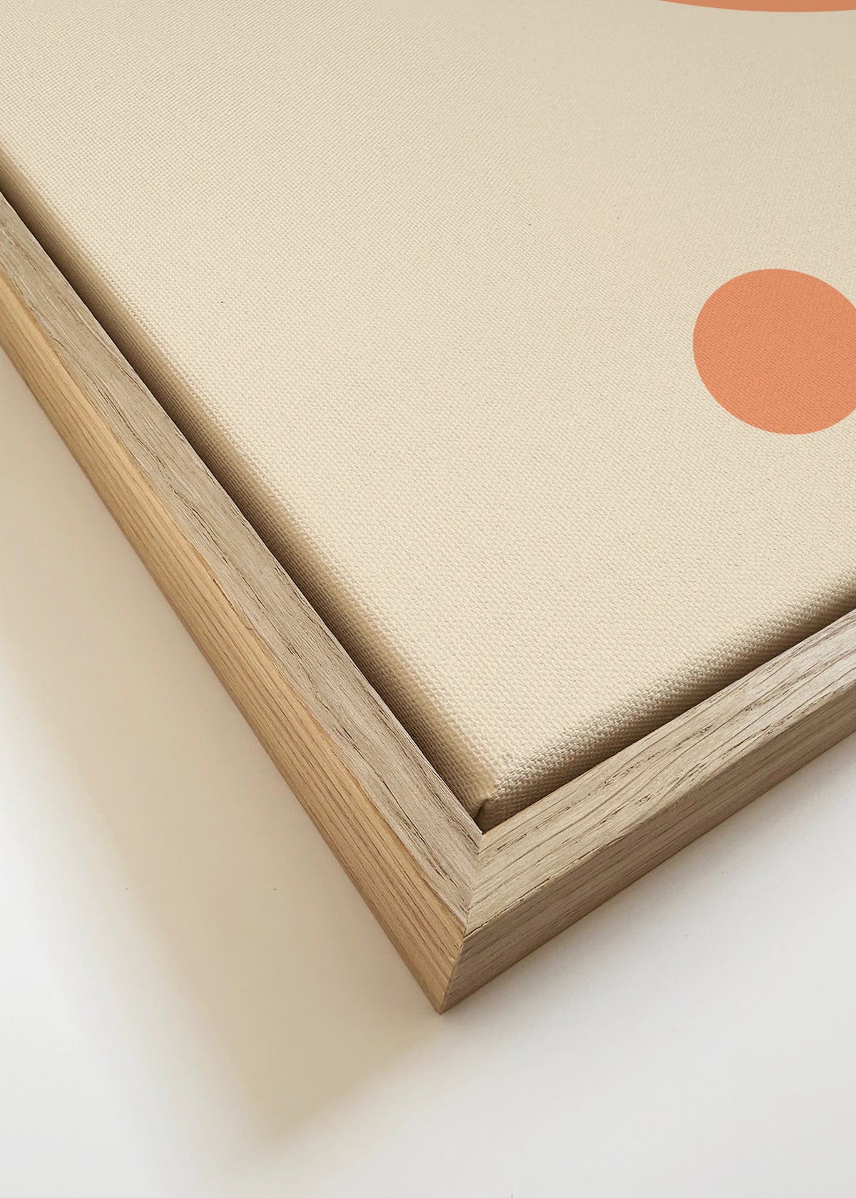 Bauhaus circles II - Framed canvas detail