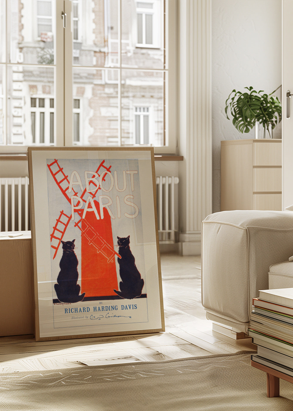 About Paris Vintage poster by Edward Penfield - Framed poster in an interior