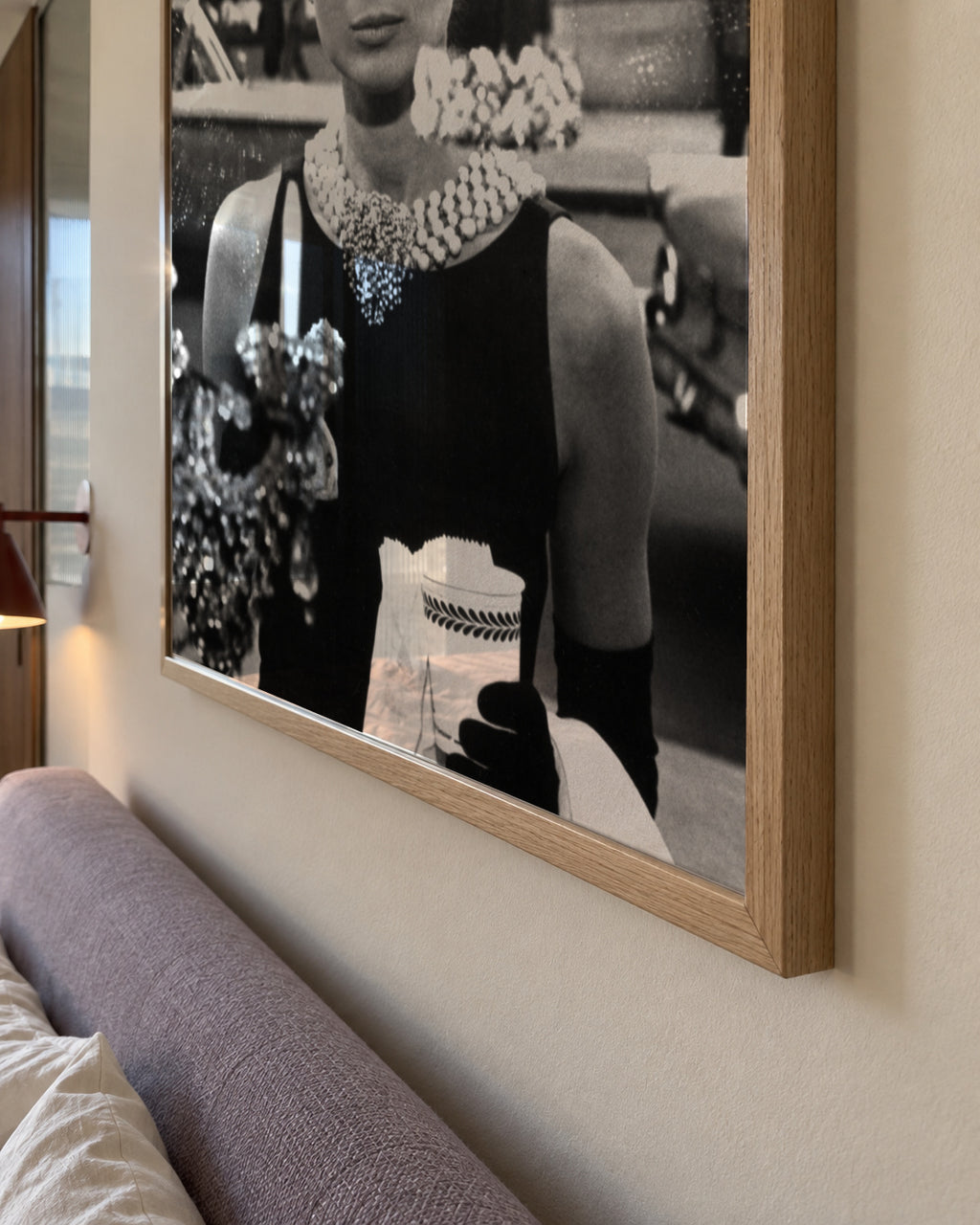 Audrey Hepburn in Breakfast at Tiffany vintage photograph. - Framed poster detail
