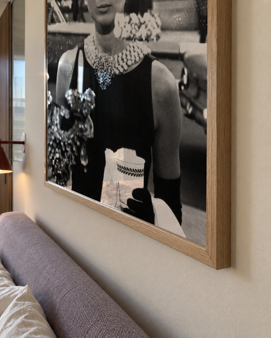 Audrey Hepburn in Breakfast at Tiffany vintage photograph. - Framed poster detail
