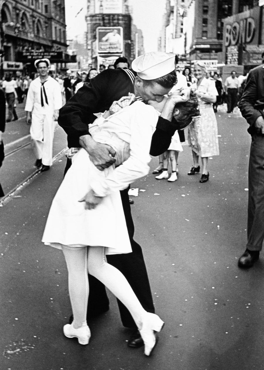 V-J Day Kiss Poster - vintage photograph