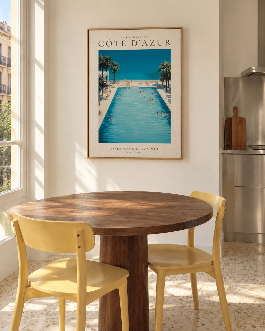 La vie en France, Côte d'Azur (French Riviera) - Framed canvas in an interior