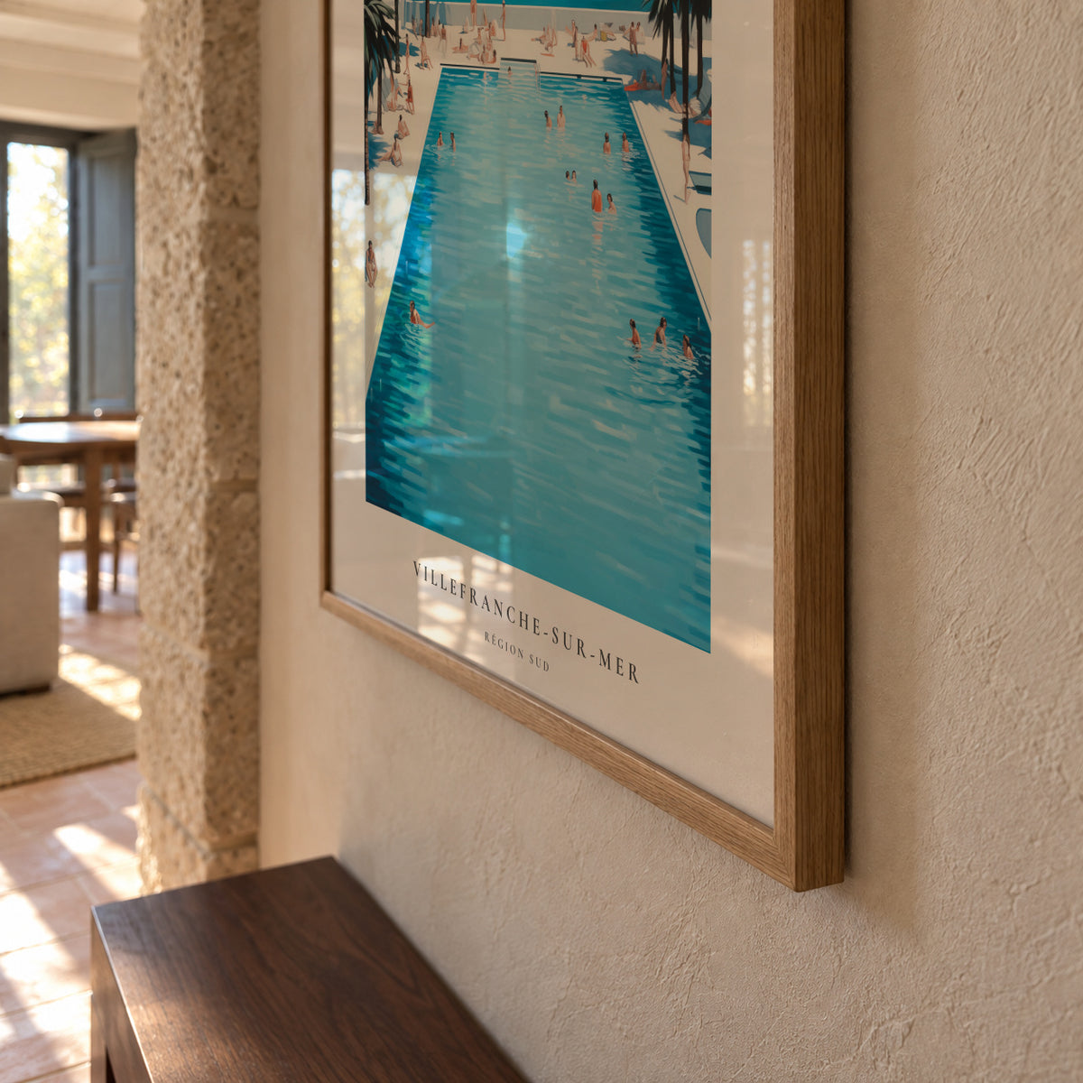 La vie en France, Côte d'Azur (French Riviera) - Framed poster detail