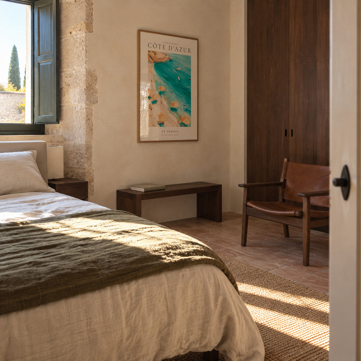 La vie en France, St Tropez - Framed poster in an interior