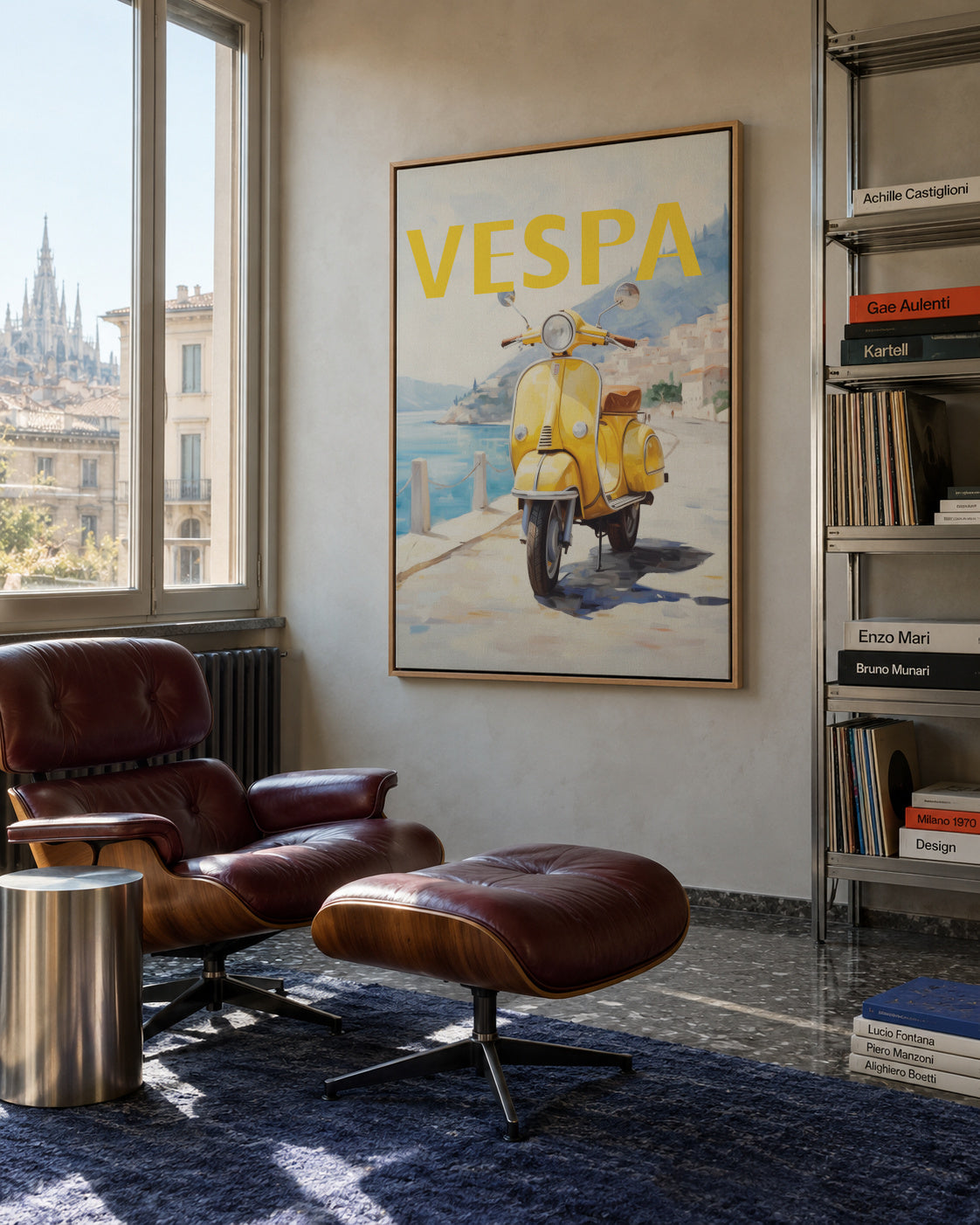 Vespa - Framed canvas in an interior