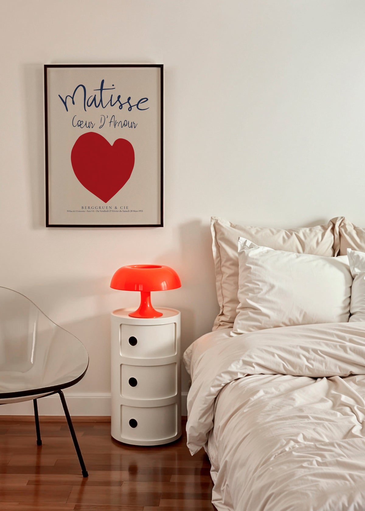 Henri Matisse, Coeur d'amour - Framed poster in an interior