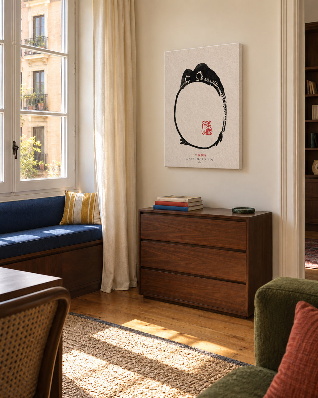 Matsumoto Hoji, Frog I - Unframed canvas in an interior