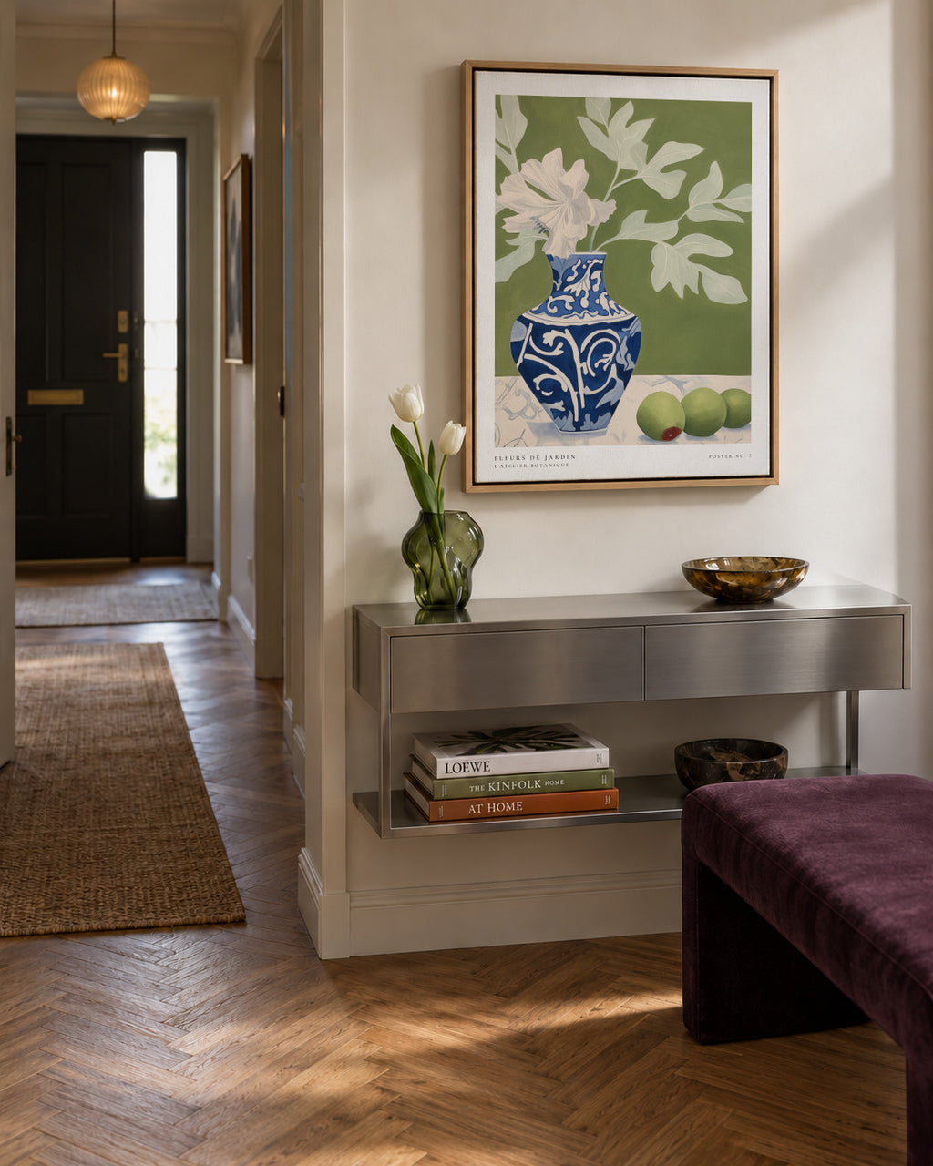 Fleurs de Jardin - Poster No. 7 - Framed canvas in an interior