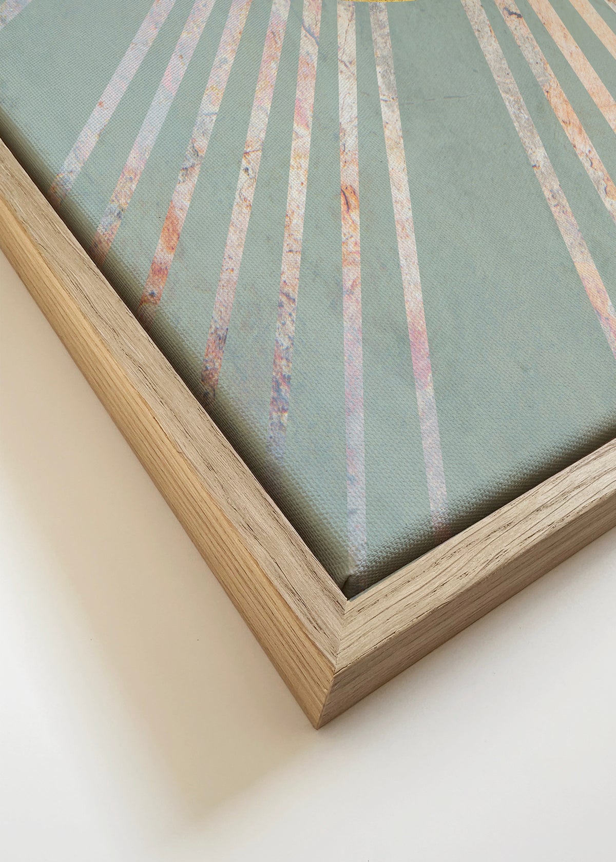 Sage green Boho Sunrise 2 - Framed canvas detail