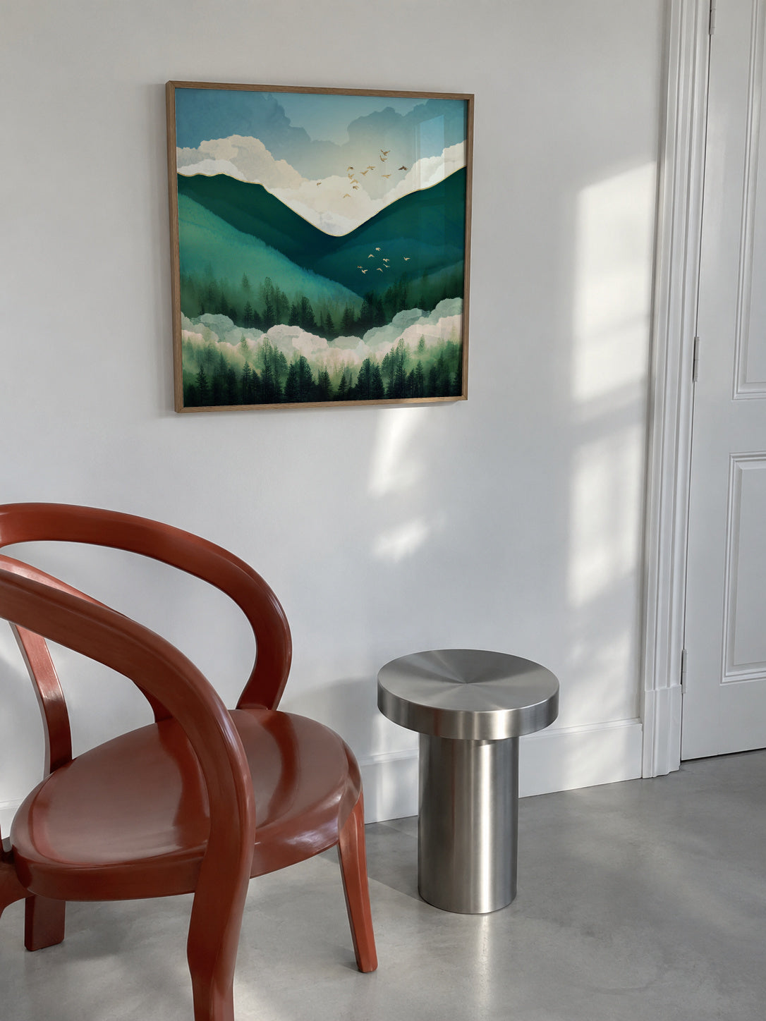 Emerald Hills Square - Framed poster in an interior
