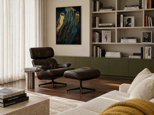 Metallic Jellyfish - Framed poster in an interior