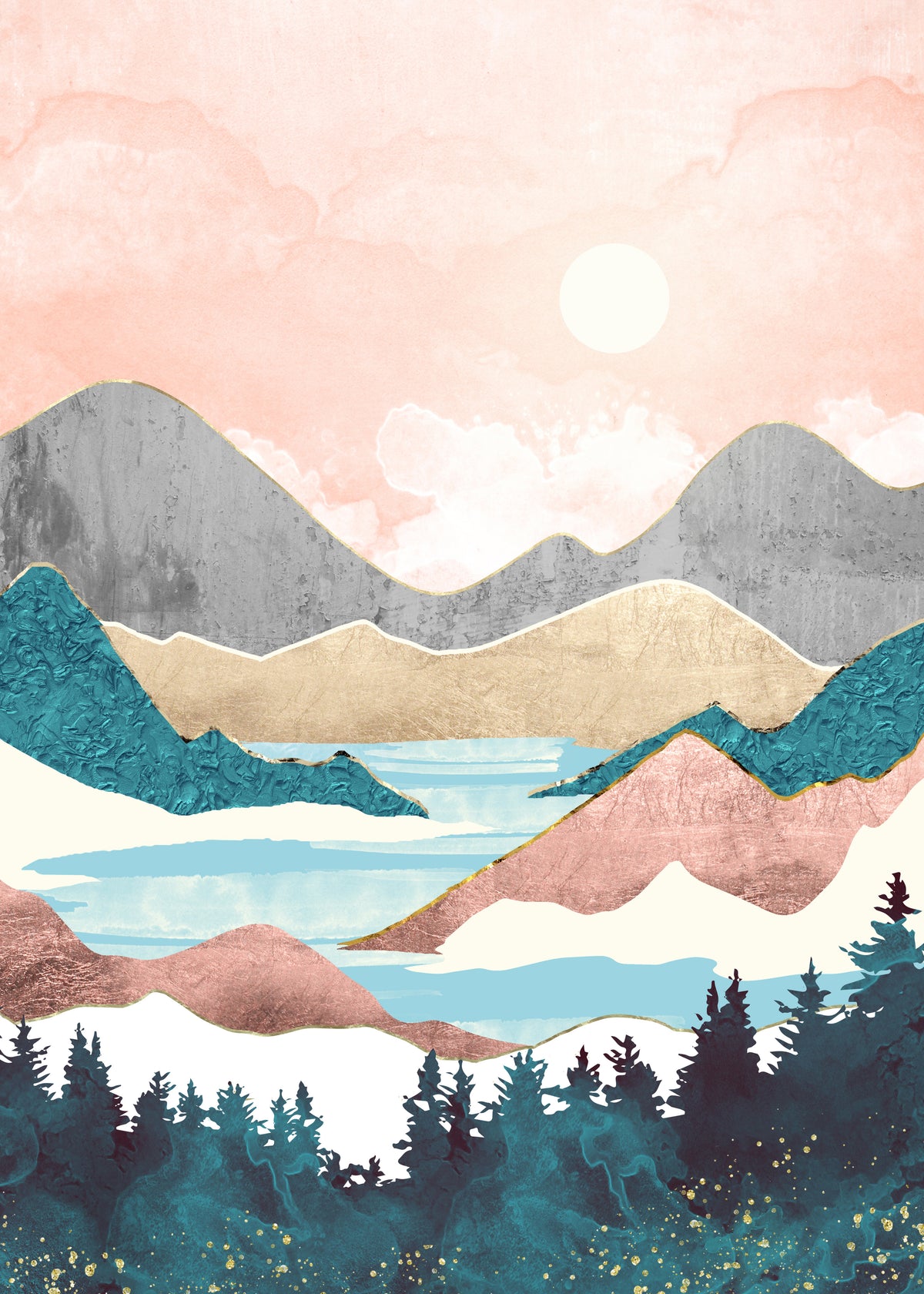 Lake Sunrise - Unframed art print