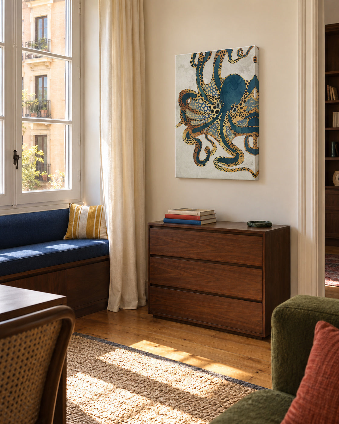 Underwater Dream VI - Unframed canvas in an interior