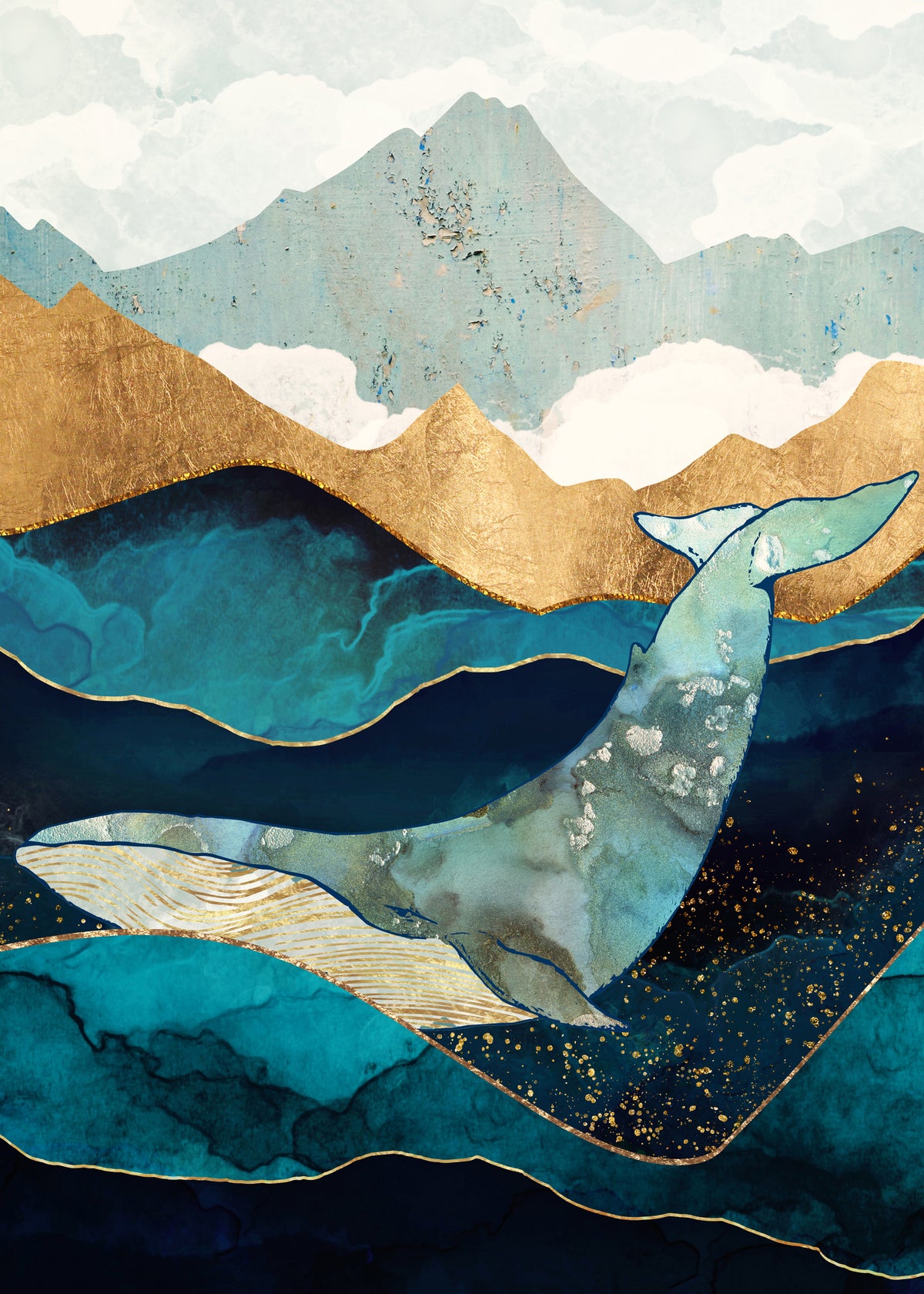 Blue Whale - Unframed art print
