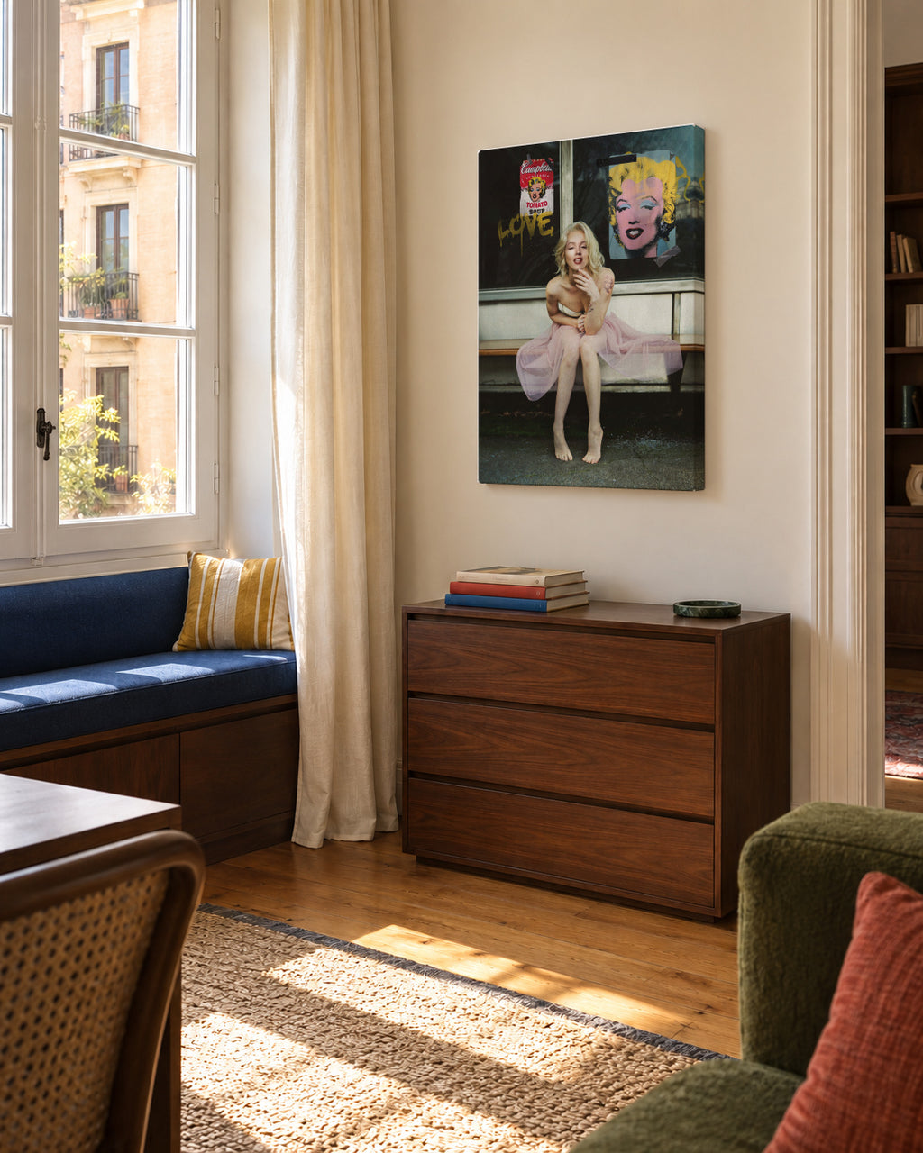 New Marilyn - Unframed canvas in an interior