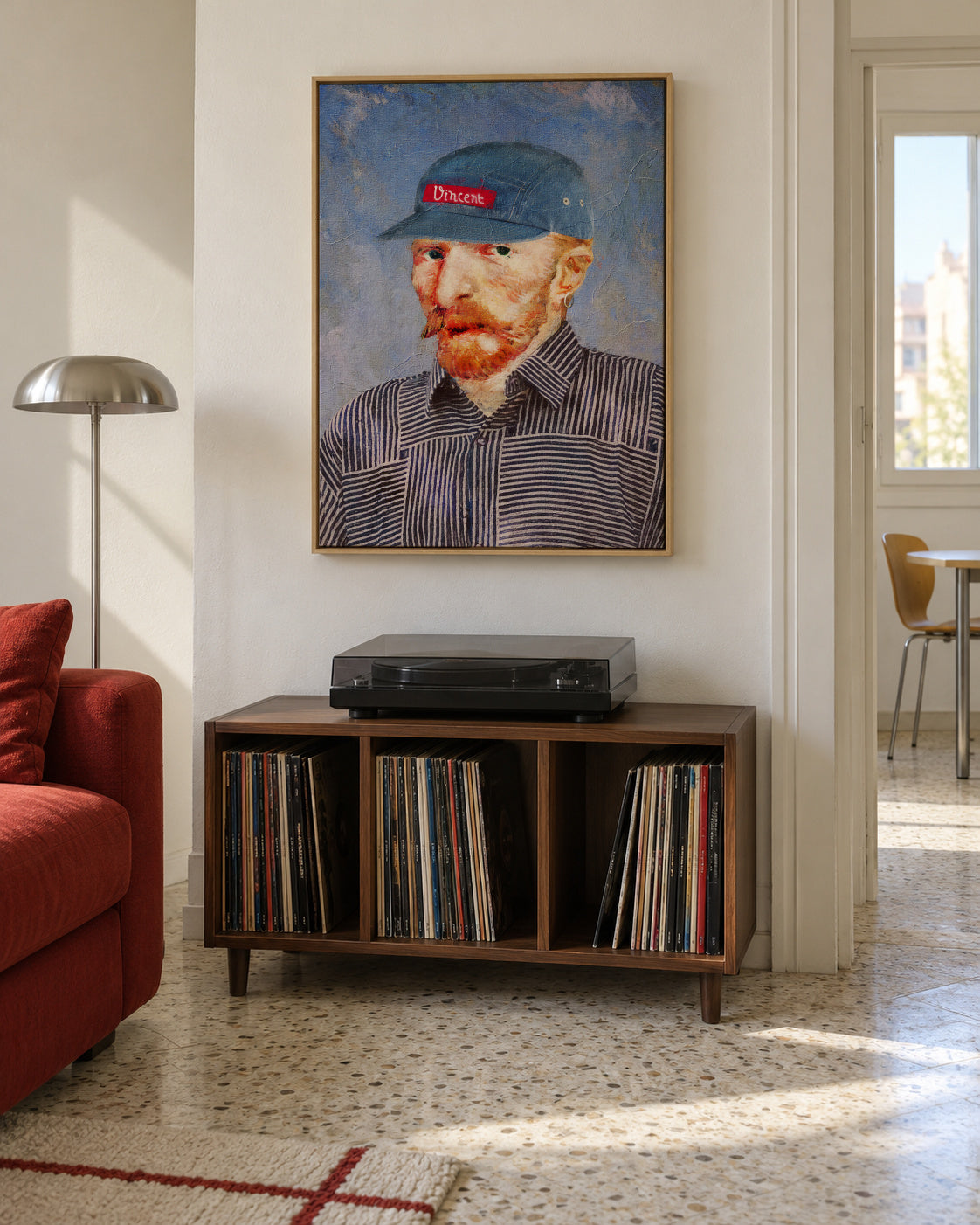 Hipster Vincent - Framed canvas in an interior
