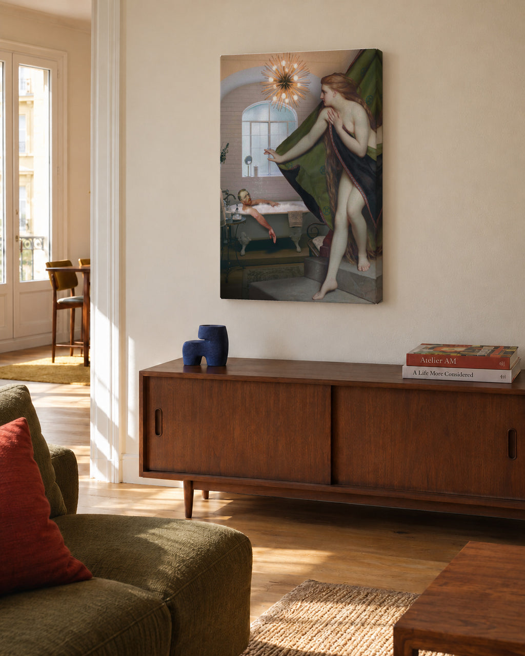 Bath meeting - Unframed canvas in an interior
