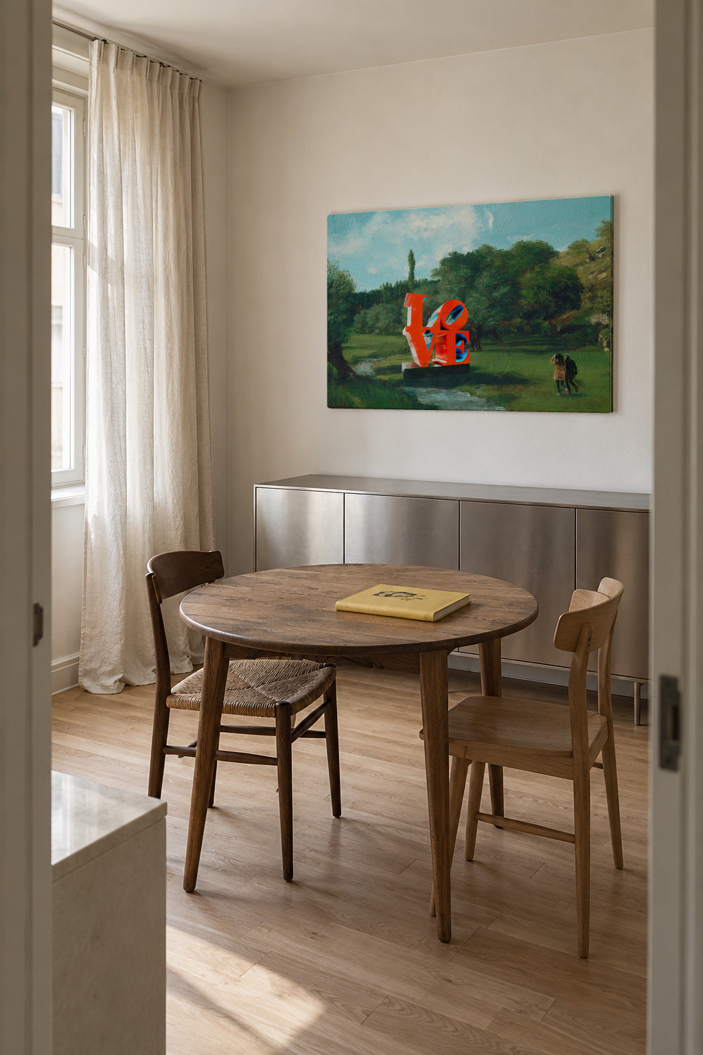The love found - Unframed canvas in an interior
