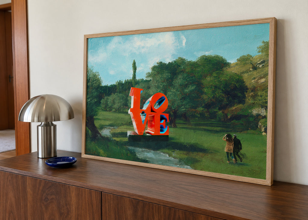 The love found - Framed poster in an interior