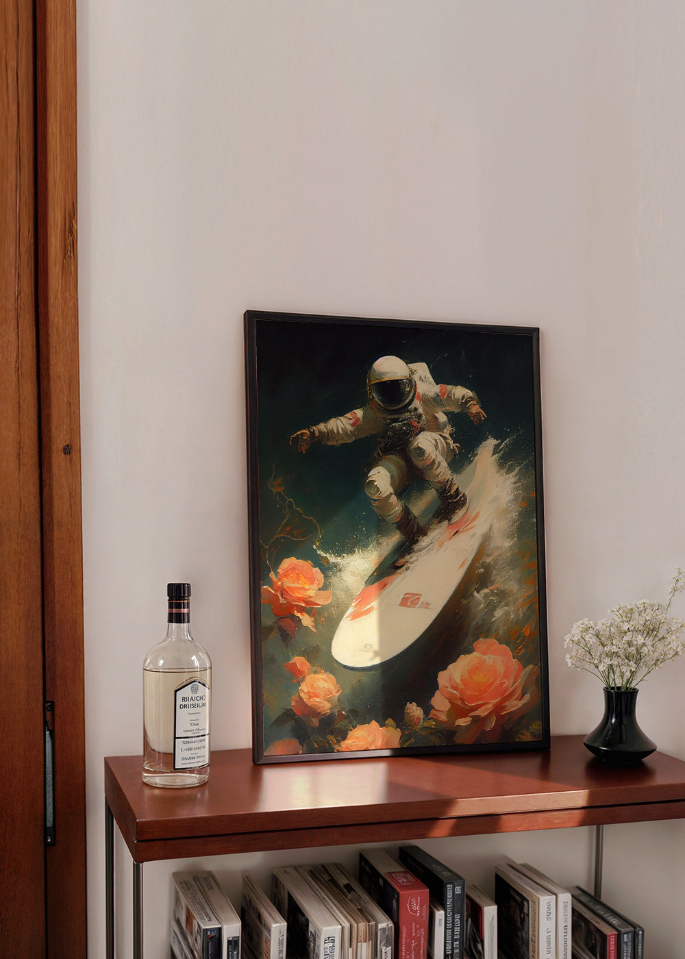 My space wave - Framed poster in an interior