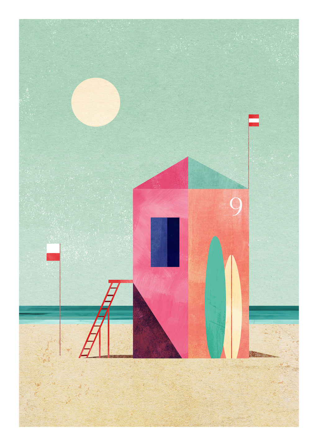 Surf Hut - Unframed art print