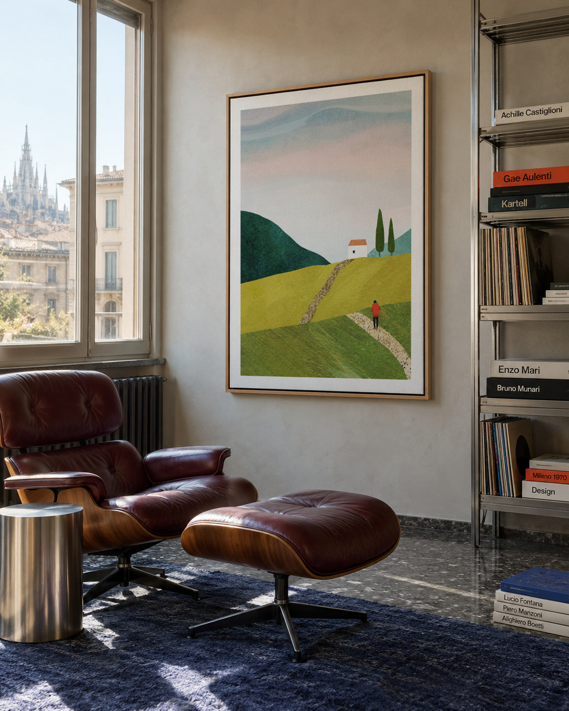 Walking Home - Framed canvas in an interior