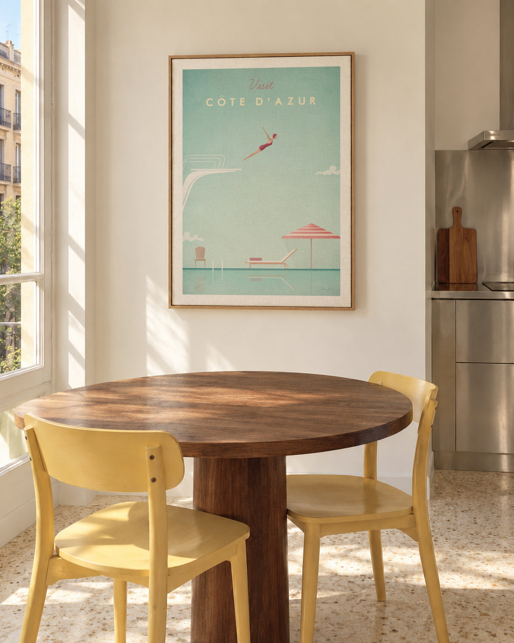 Cote d'Azur - Framed canvas in an interior