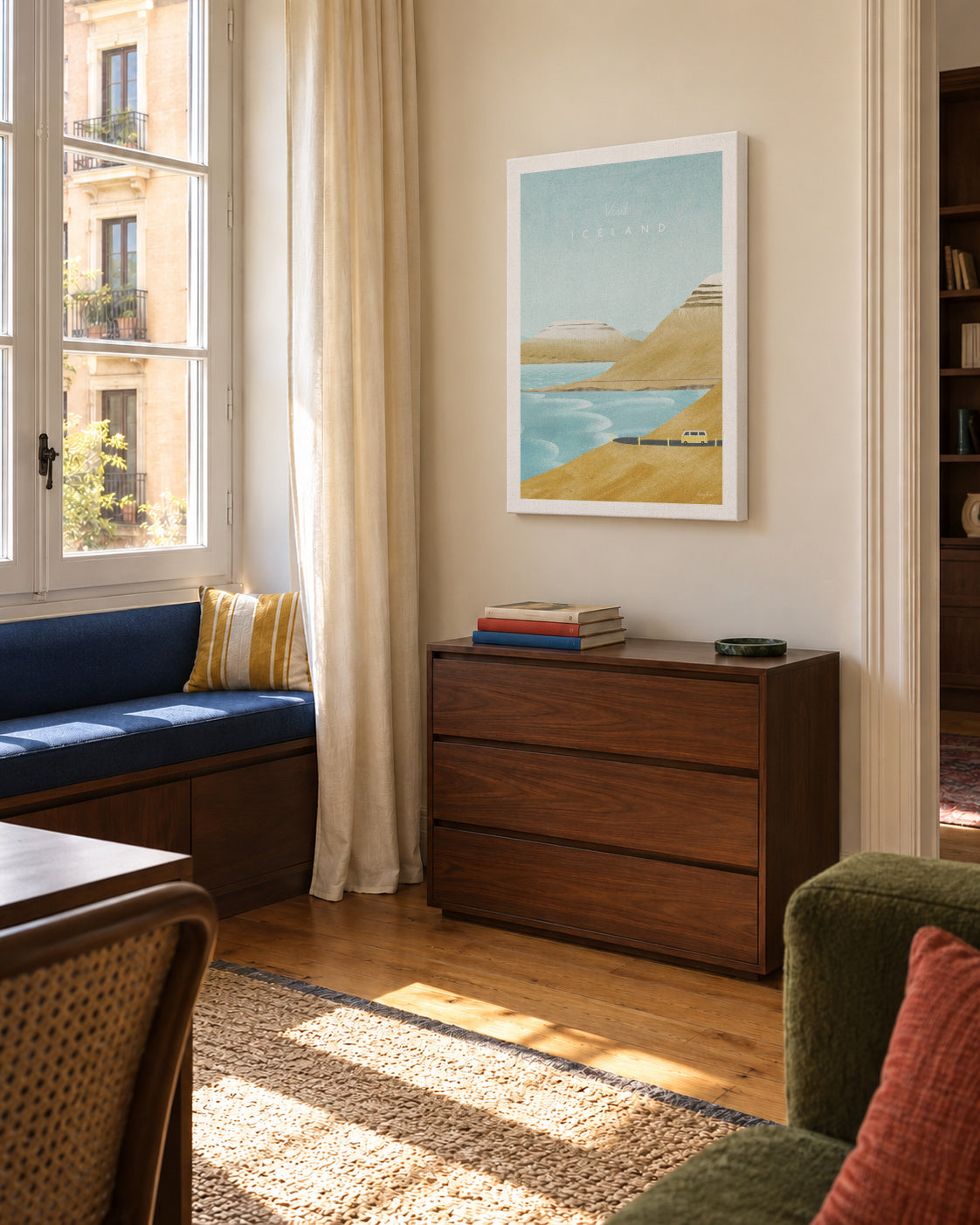 Iceland - Unframed canvas in an interior