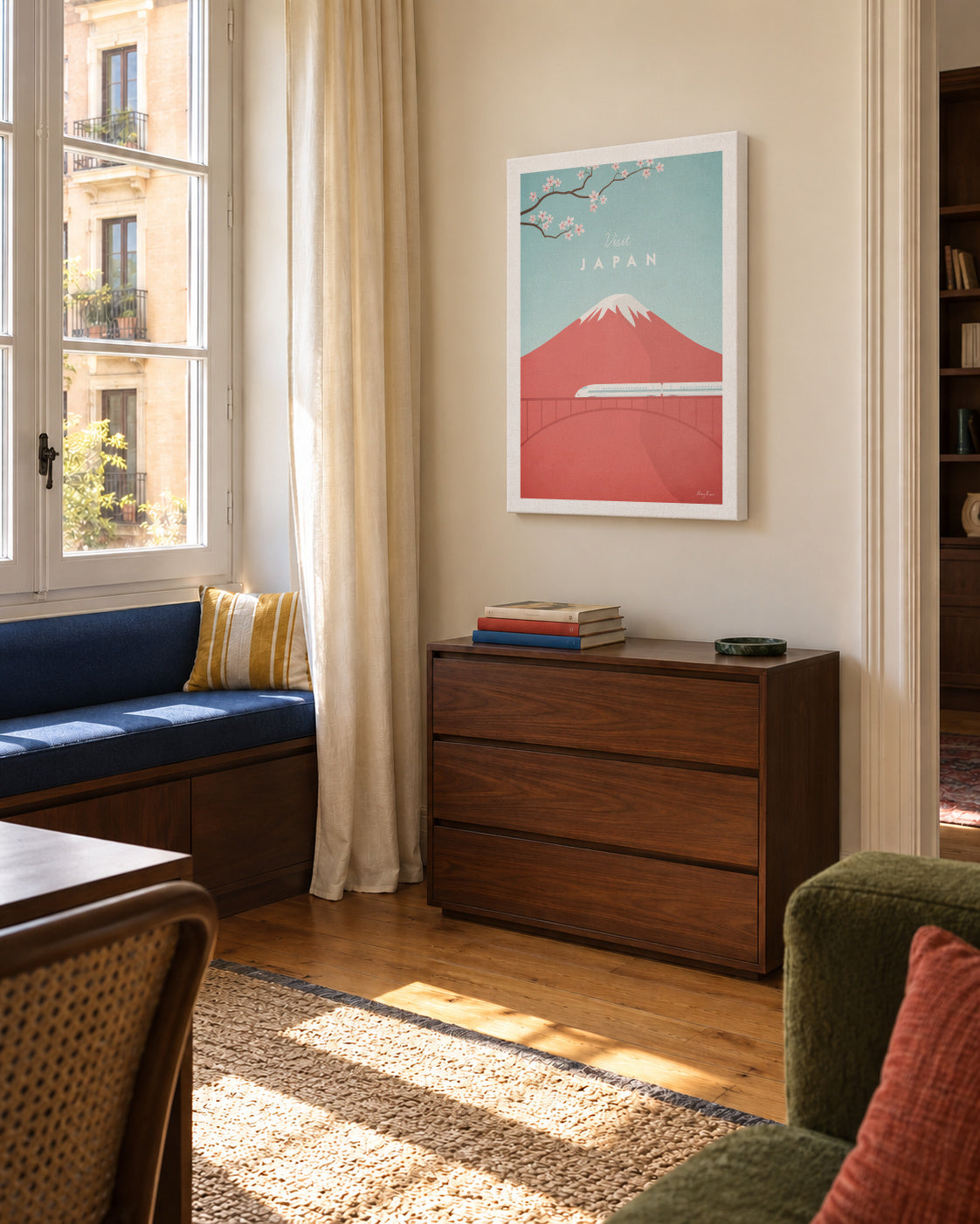 Japan - Unframed canvas in an interior