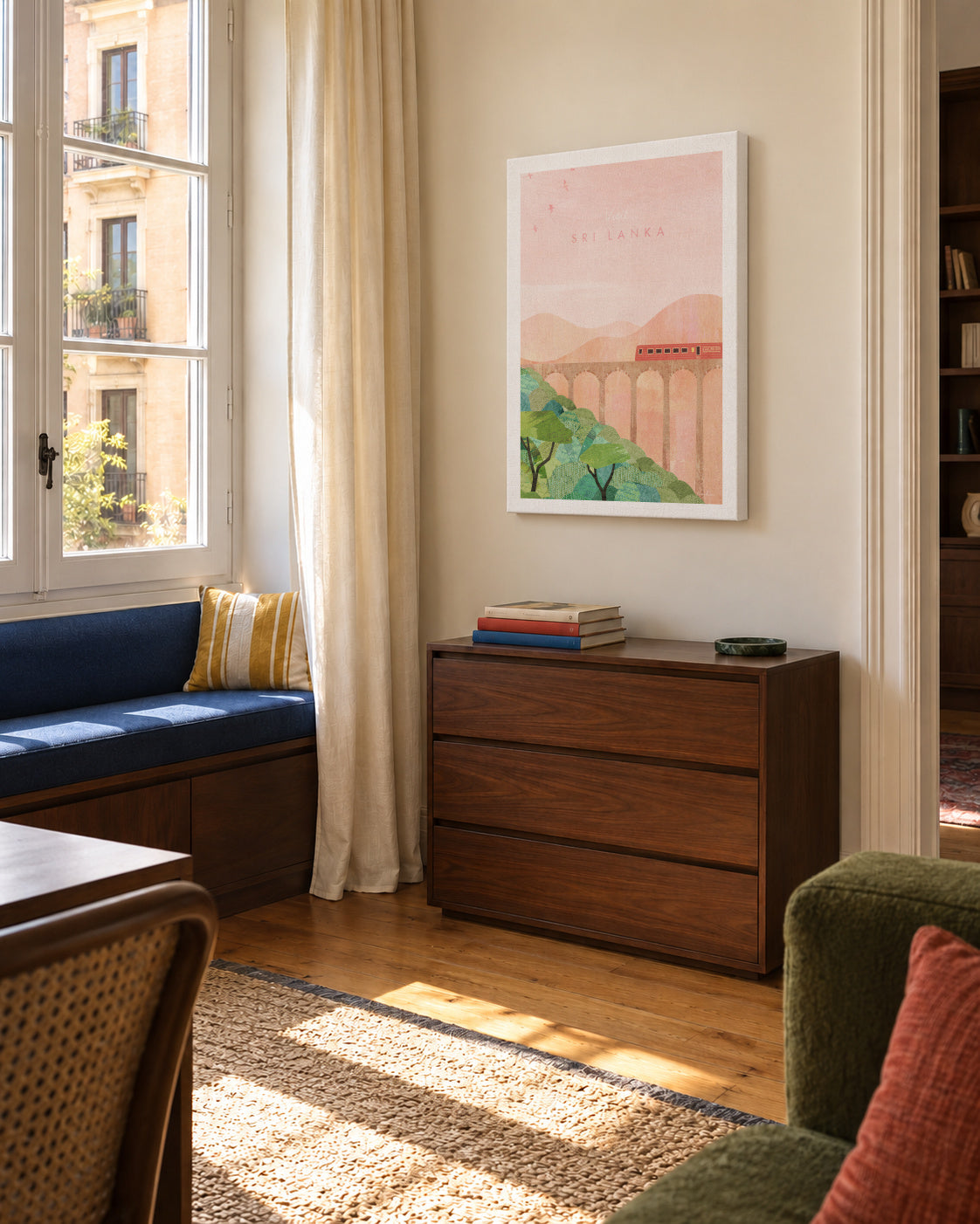 Sri Lanka - Unframed canvas in an interior