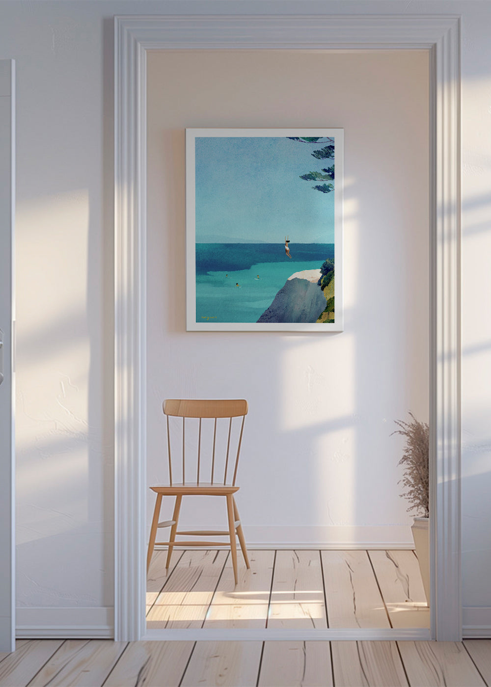 Landscape art Leap - sea swimming adventure