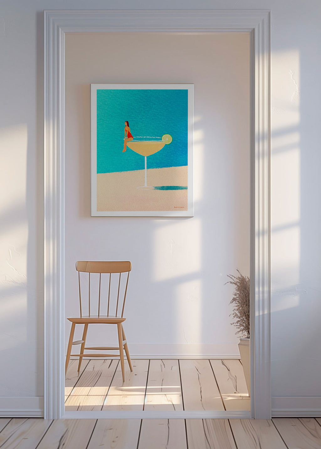 Kitchen art: Margarita glass illustration – Canvas
