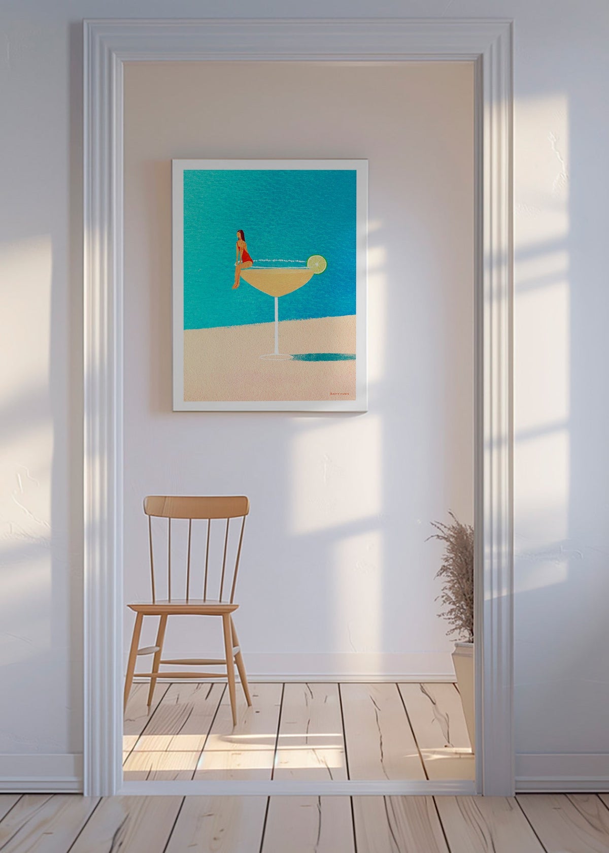 Kitchen art: Margarita glass illustration – Canvas