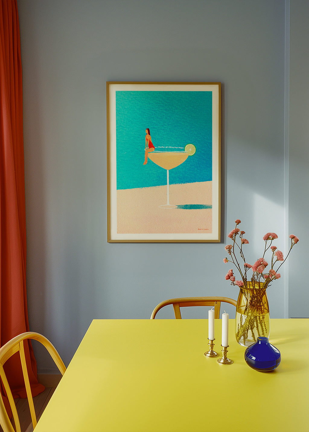 Kitchen art: Margarita glass illustration – Product1