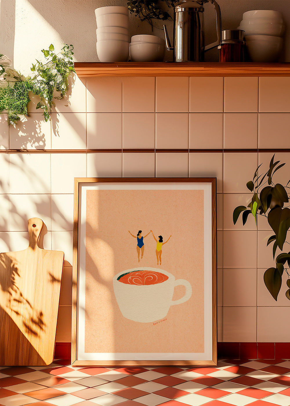 Kitchen art with cup and swimmers – Product3