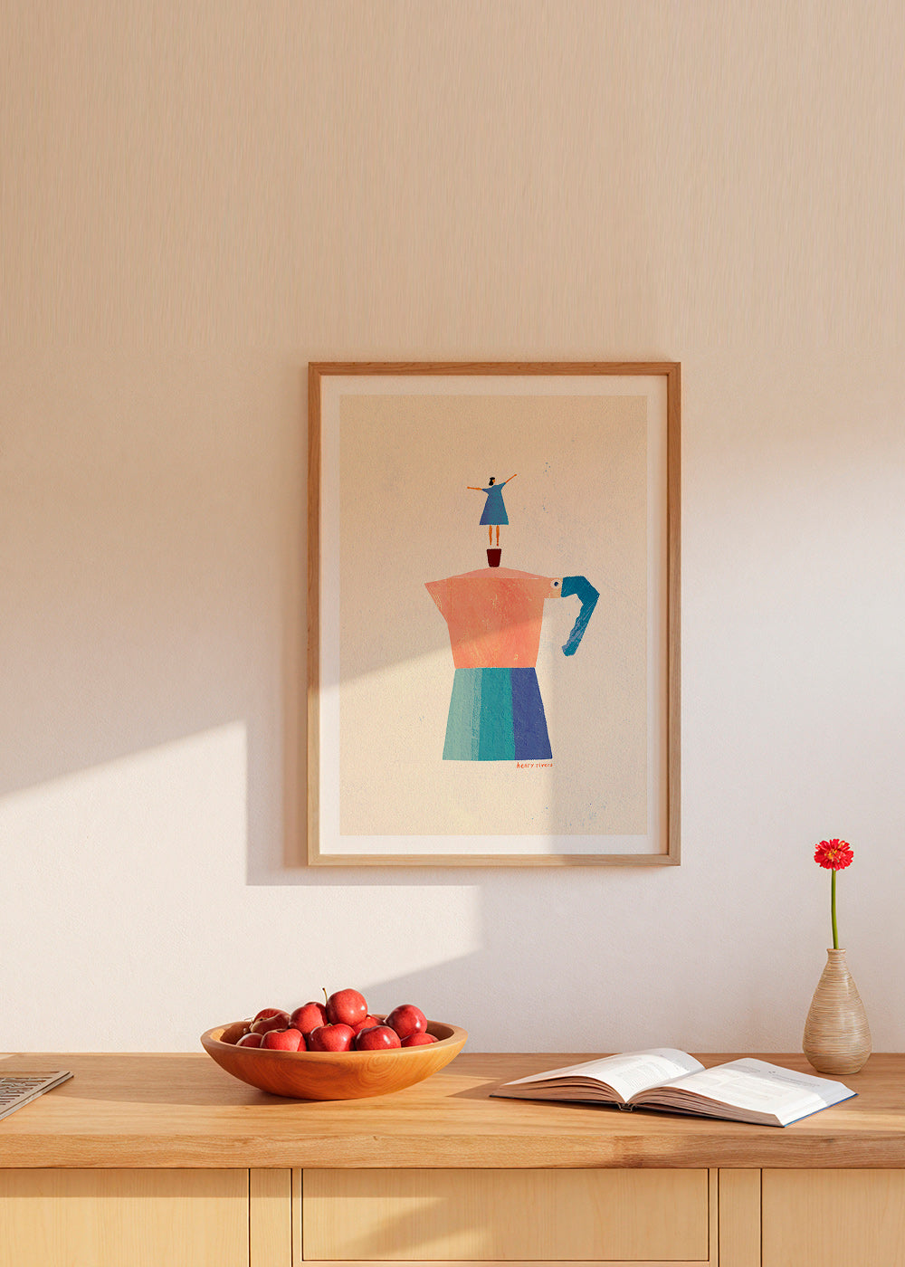 Kitchen art with playful moka silhouette – Product1