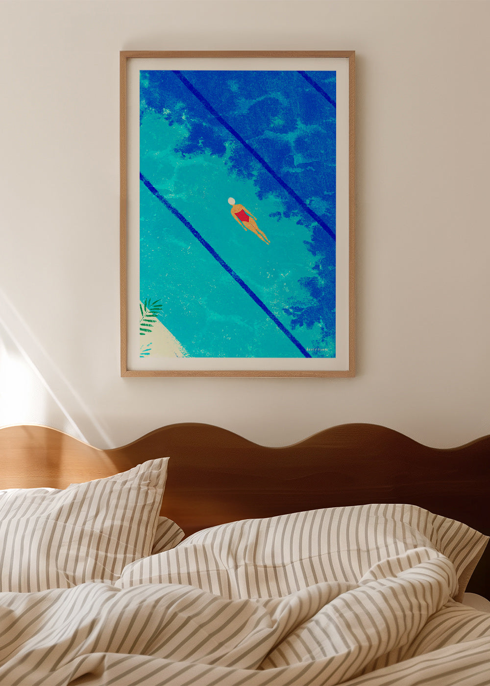 Swimmer illustration over pool – Product2