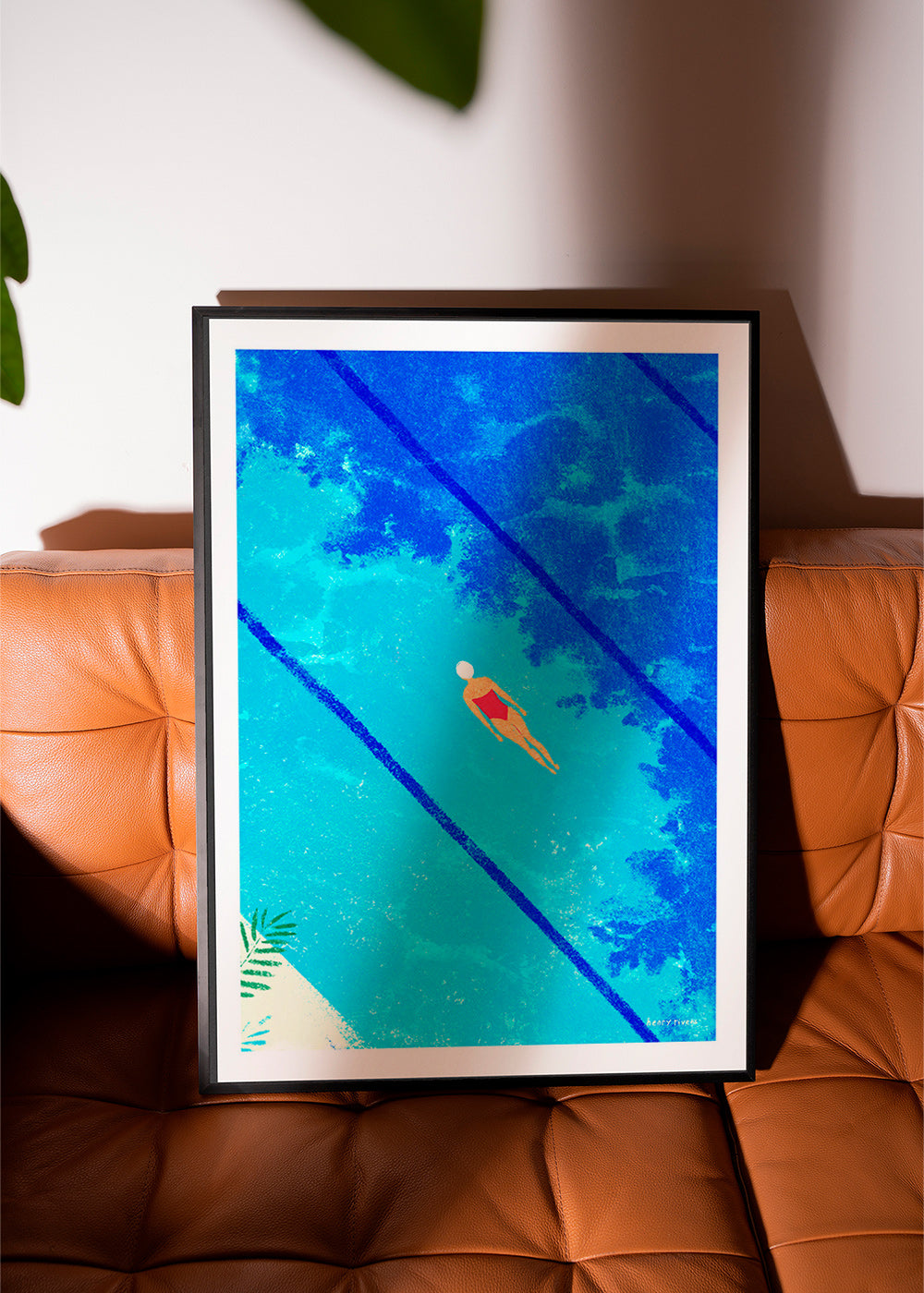 Swimmer illustration over pool – Product3