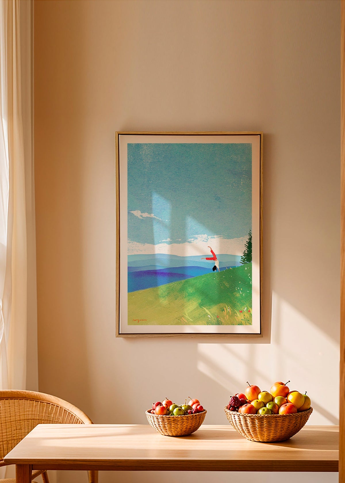 Landscape art with handstand on a hill – Canvas1