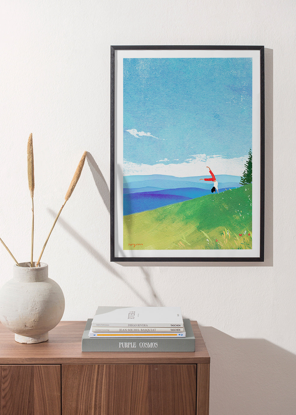 Landscape art with handstand on a hill – Product1