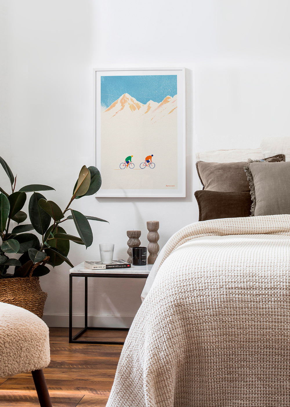 Sports art: mountain cyclists illustration – Product2