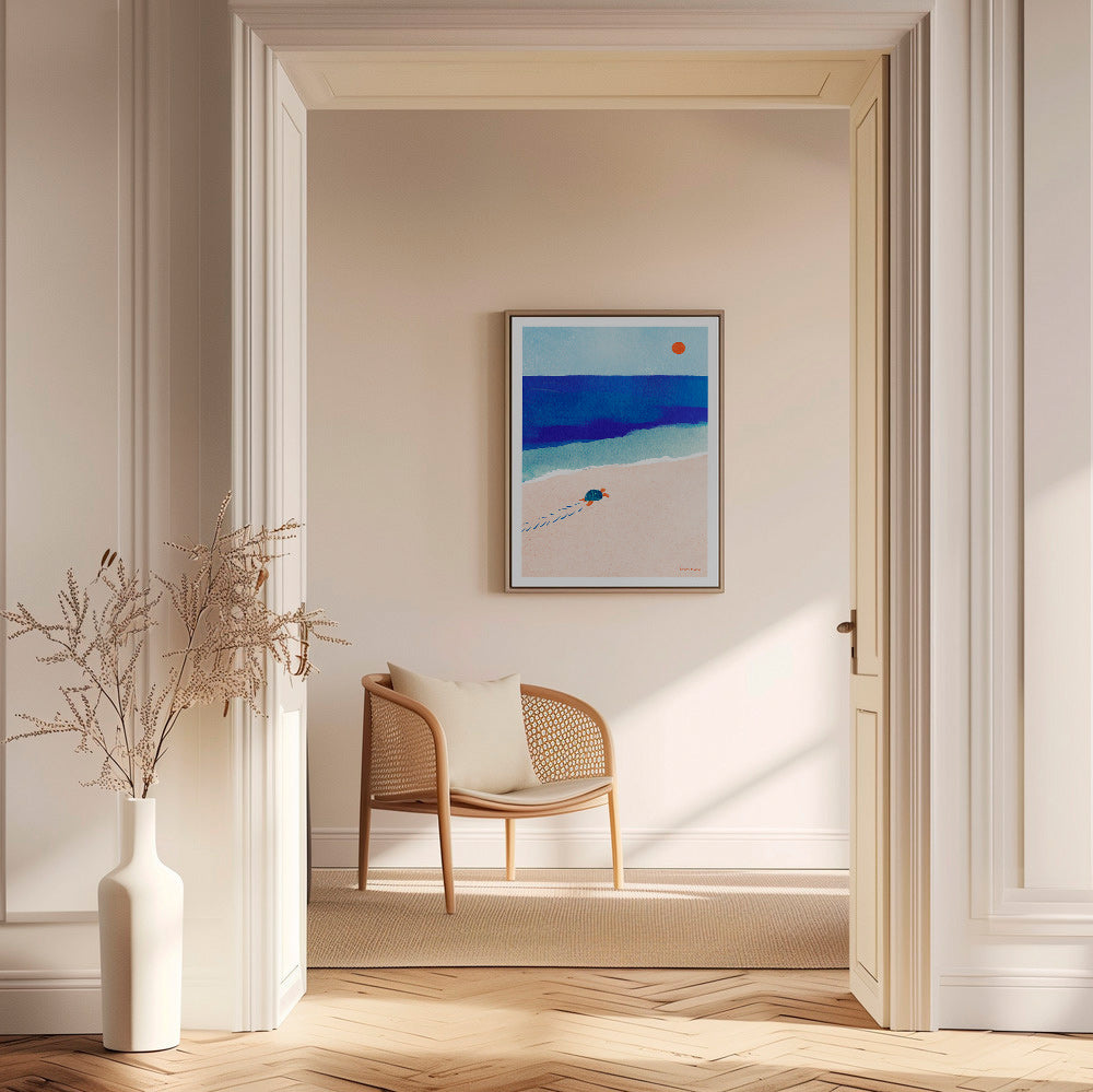 Turtle by the Sea Illustration – Canvas1